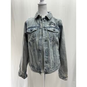 Harley-Davidson Rose & Thorn Bling Denim Jacket XS